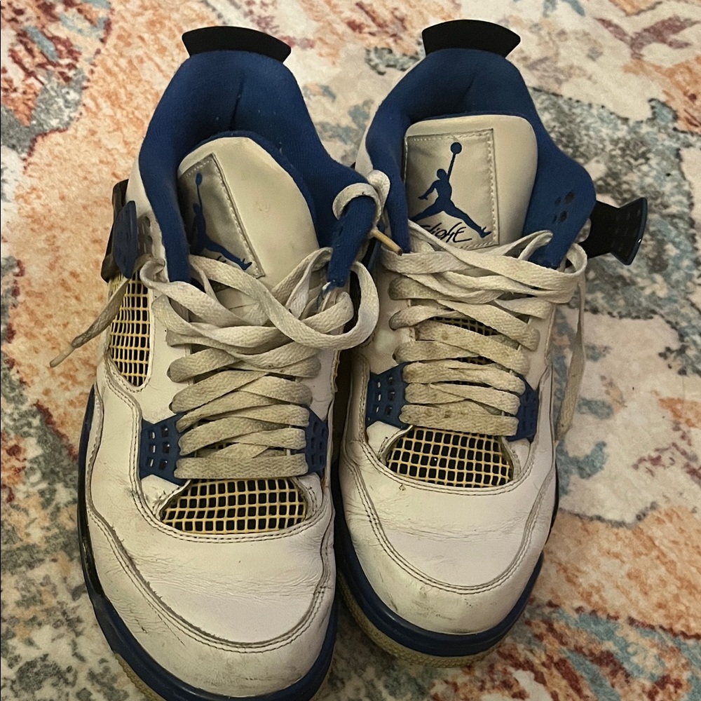 Jordan White and Blue Sneakers